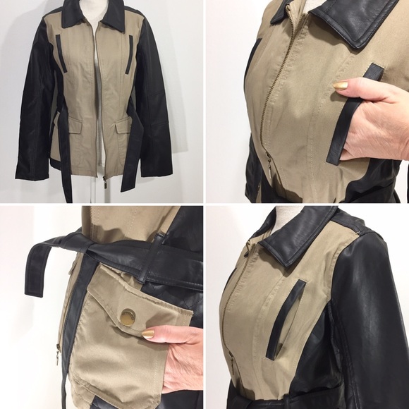 Dollhouse Color Block Faux Leather Jacket Sz M NWT - Picture 6 of 8